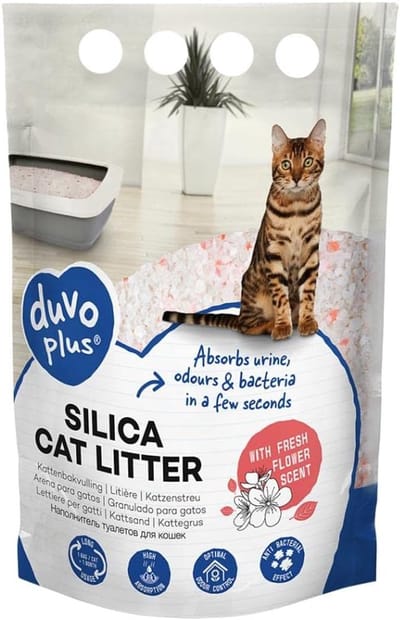 Kattenbakvulling Silica - Kiezels Korrels - Geur Neutraliseren - Hoge Absorptie - 5 Liter - Wit Roze
