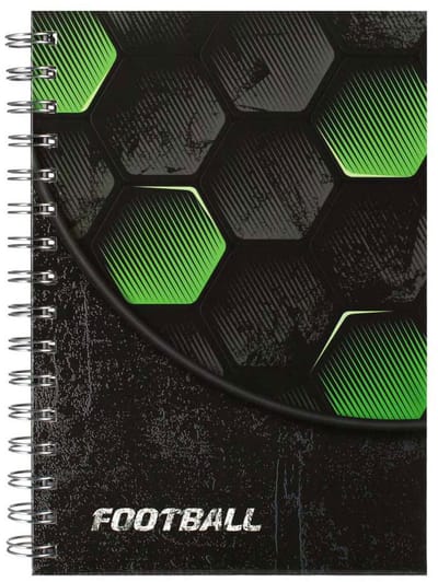 Lobbes notitieboek voetbal A5 - spiraal schrift voor kinderen.