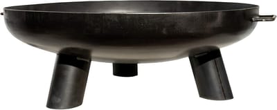 Vuurschaal Rond - Buitenhaard Vuurplaats - Terras Verwarmen - 2.5mm Dik Staal - Ø 80 cm - Zwart Staal