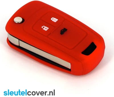 Autosleutel Hoesje geschikt voor Opel - SleutelCover - Silicone Autosleutel Cover - Sleutelhoesje Rood