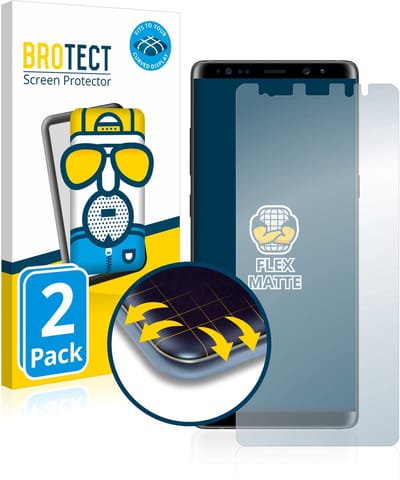 BROTECT - Screenprotector voor Samsung Galaxy Note 8 - Folie Beschermfolie matte volledig dekking 2 Stuks
