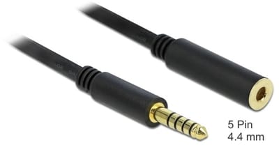 4,4mm Jack verlengkabel | gebalanceerd stereo (5-polig) | AWG24 | verguld | 1 meter
