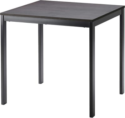 Uitschuifbare eettafel 80/120x70 cm in zwart/donkerbruin