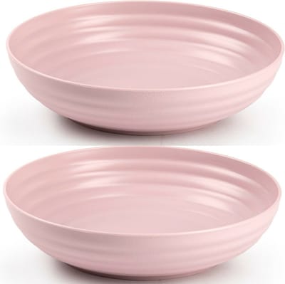 Plasticforte - Kommetjes/Schaaltjes - 4x - kunststof - D22 x 5.5 cm - oudroze