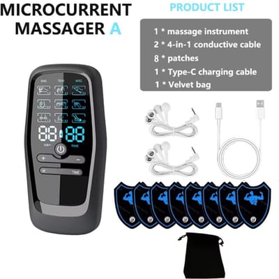 Elektrische Puls Massager TENS EMS Elektrische Zenuw Spier Stimulator Elektro Stimulator Lage Frequentie Lichaamsmassage Apparaat Shaping gray