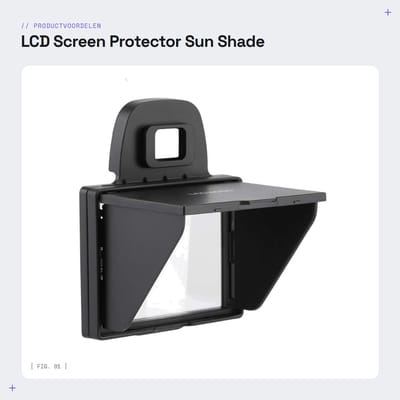 Dailygoods- LCD-Scherm Beschermer - Zonnekap - Pop-up Camera Hoes - Vouwscherm - Gehard Glas - Bescherming tegen Schade en Krassen