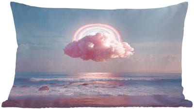 Sierkussens - Kussentjes Woonkamer - 60x40 cm - Wolk - Regenboog - Zee