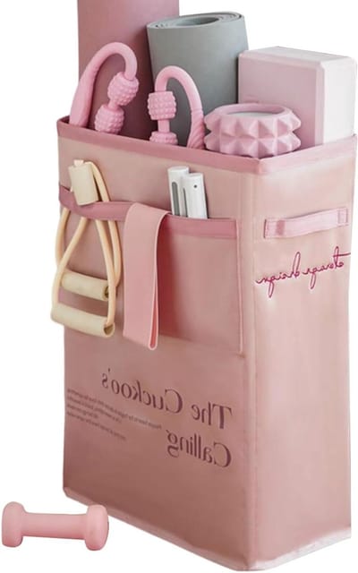 Yogamat mand - Opbergrek fitness - Sportartikelen organiseren - Dubbelzijdig handvat - 498 x 215 cm - Roze