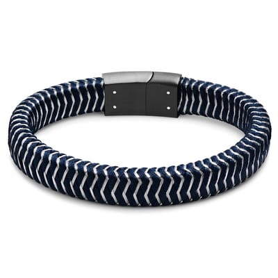 Blauwe Armband van Roestvrij Staaldraad