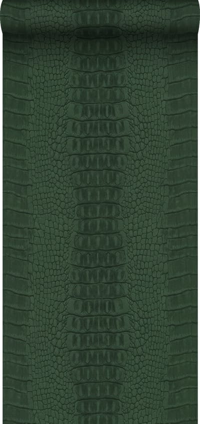 Origin Wallcoverings behang krokodillenhuid donkergroen - 347776 - 0,53 x 10,05 m
