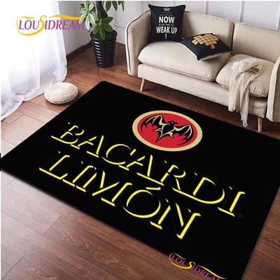 Bacardi Rum logo Creatieve Vloerkleden, Tapijt voor Woonkamer Slaapkamer Huisdecoratie, Kinderen Keuken Badkamer Antislip Vloermat Alfombra 40x60cm