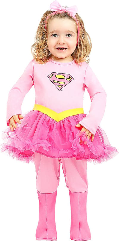 FUNIDELIA Supergirl kostuum voor baby - Maat: 69 - 80 cm - Roze