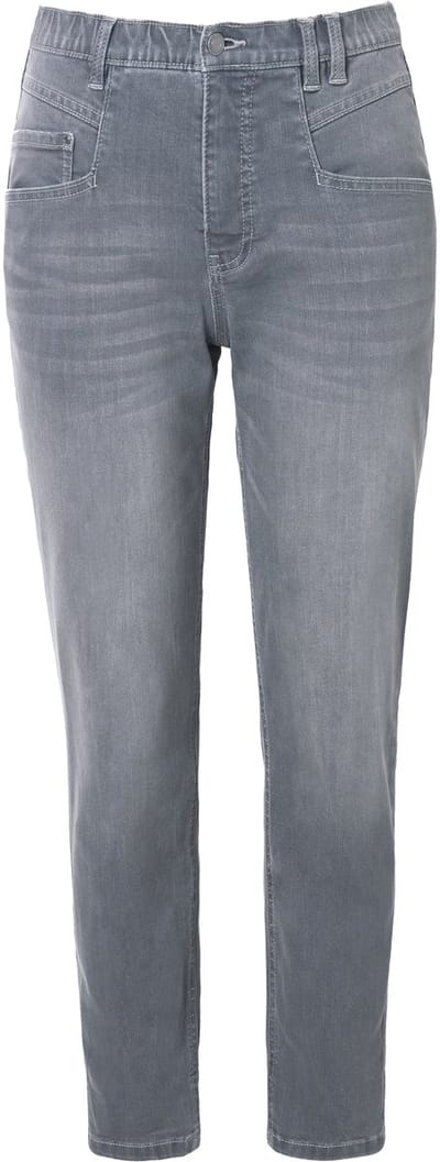 Laurasøn - Dames - Wortel-jeans wijde pasvorm 5-pocket model - Grijs denim - Maat 42