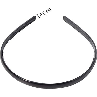 3 Pcs Serre-têtes Unis Serre-têtes Peigne à Dents Serre-têtes Fins DIY Bandes pour Cheveux Serre-têtes Coiffures pour Femmes Hommes Filles black
