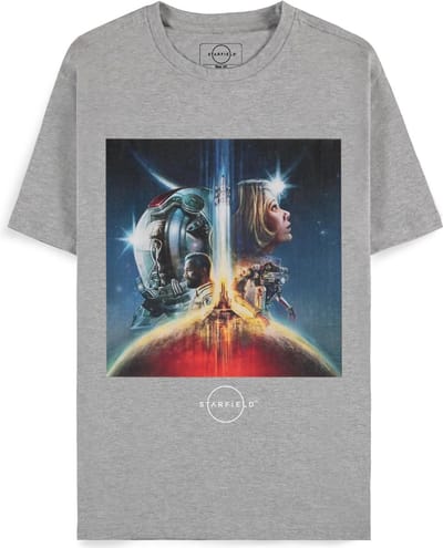 Starfield - Box Art Heren T-shirt - S - Grijs