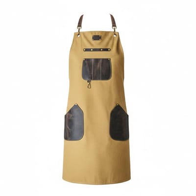Shinrai Knives - Schort Hoogwaardig Canvas & Leer Bruin