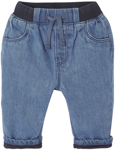 Vertbaudet Jeans voor baby's met voering en elastische taille
