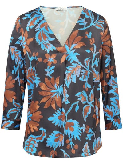Bluse mit 3/4uroy jurk Van Peter Hahn blauw
