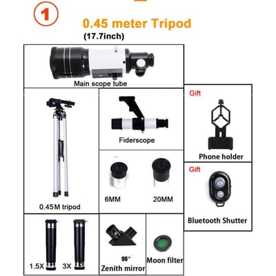 Professionele Astronomische Telescoop F30070 Monoculair 150 Keer Zoom HD Nachtzicht Bekijk Maan Ster AZM70300 Sterrenkijken