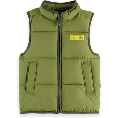 Scotch & Soda Boys Padded Bodywarmer Calla Green Taglia: 4 | Giacche Outlet | kids | Verde