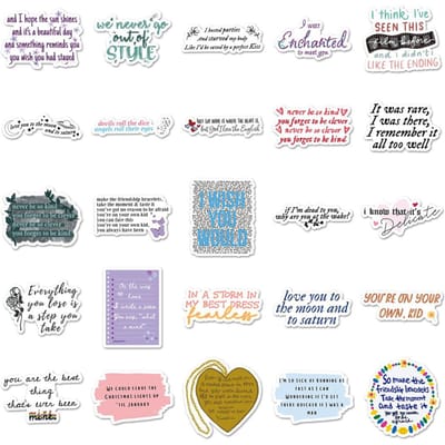 50 stuks Taylor songtekst stickers Waterdicht Muziekster Merchandise Voor Telefoonhoes Laptop Journal Sticker Story Winkel