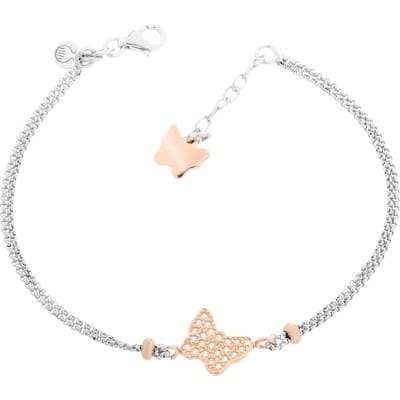 Orphelia Silver - ZA-7194 - Meerkleurige Armband met Vlinder - 19 cm