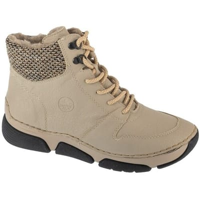 Rieker dames veterlaarzen warm gevoerd enkellaarsje 45955-60 beige