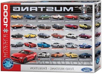 Ford Mustang Puzzel - Legpuzzel Auto - Ontspannen Tijdverdrijf - Evolutie Thema - 68x48 cm - Multicolor