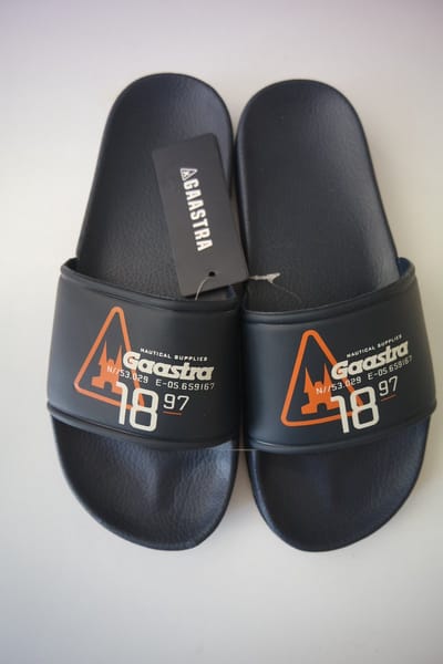 Gaastra badslippers navy/orange - Maat 41-42