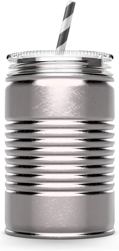 Asobu - Mason Jar I can - 540 ml - Zilverkleurig