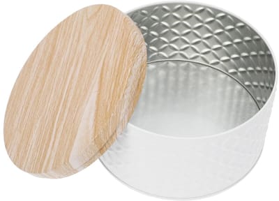 JHUBERS- Opbergdoos Compact - Opbergdoos voor Taarten - Opbergdoos voor Koekjes - Opbergdoos voor Snoep - Robuuste Metaal - 13.7 x 13.7 x 8.5 cm - Cakebox