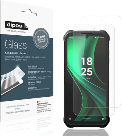 dipos – 2x Matte Pantserfolie geschikt voor iHunt Titan Music P11001 Ultra | 9H Screenprotector