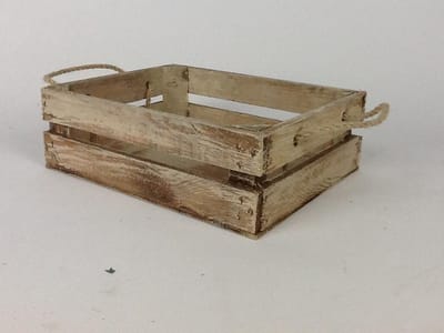 Dienblad met koord 2-lats/old look,klein /Decoratieve houten kist met koord /Opbergkist met touw/ Vintage opbergkist met touw/ Cadeaukistje