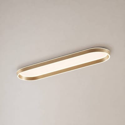 Lucande LED plafondlamp Rylan, 112 cm, messing, dimbaar, CCT