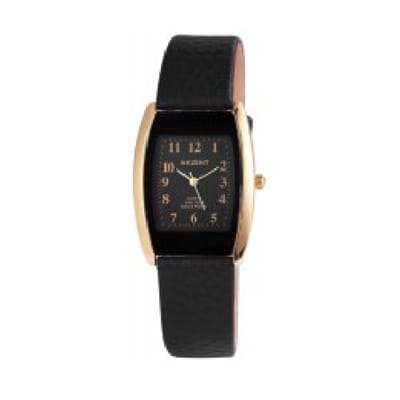 Akzent-dameshorloge-model 1900043-001-goudkleurig-duidelijke wijzerplaat-3 atm waterdicht-rechthoekig-afmeting 28x39 mm
