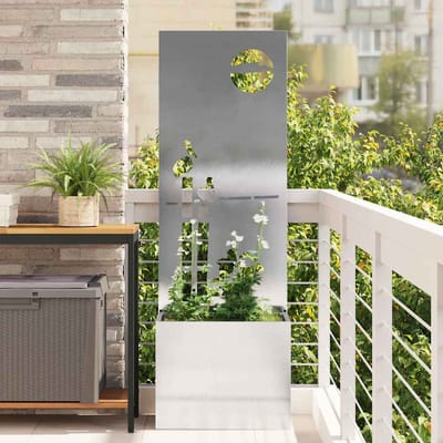 vidaXL - Tuin - Privacy - Scherm - Zilver - 50 - x - 32 - x - 150 - cm - Roestvrij - staal
