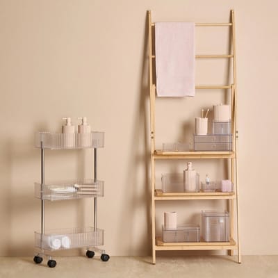 Stijlvol badkamer bakje 6-vaks met deksel Five® - Plastor - Transparant - Met deksel