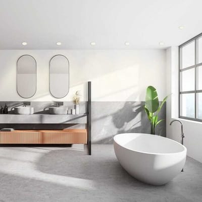 HOFTRONIC - Set van 6 Finn LED Inbouwspots Wit Dimbaar - Badkamer Spotjes IP44 - Platte inbouwspots met kleine inbouwdiepte (49mm) - Groot (90mm) - 10W 900lm - 3000K warm wit licht - Voor buiten, woonkamer en slaapkamer