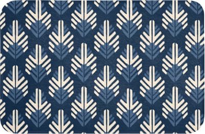 WC mat 60x40 cm - Antislip - Modern - Patroon - Blauw - Toiletmat - Vloermat - Douchemat - Toilet tapijt - Toiletmatten