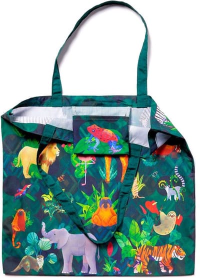 Opvouwbare Tas - Animal Kingdom - Wilde Dierenrijk - RPET Herbruikbaar - 42x44cm