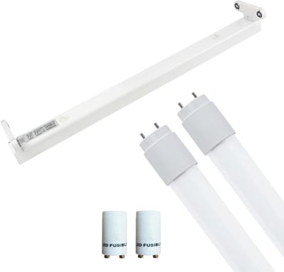 LED TL Armatuur met T8 Buis - Aigi Dybolo - 60cm Dubbel - 18W - Natuurlijk Wit 4000K - IP20
