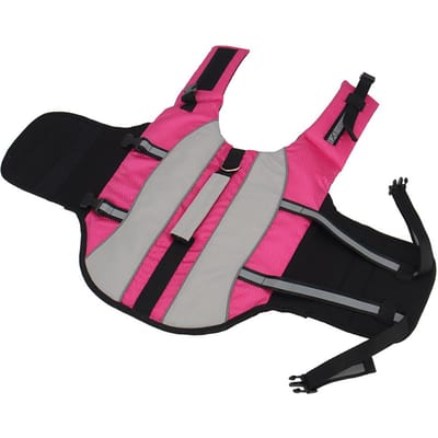 Huisdier Hond Zwemkleding Reddingsvest Tuigje Kleine Middelgrote Honden Zwemvest Buiten Zwembad Kleding (Rose,S) helder roze