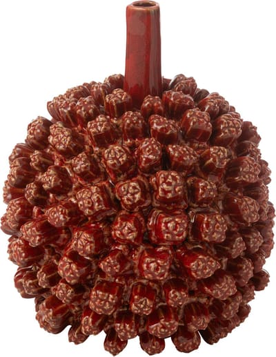 J-Line vaas Saki - keramiek - rood - large - Ø 24.5 cm