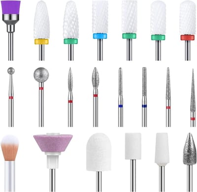 Nagelboren Set - Manicure Bits - Nagelverzorging - 21 Delig - 3/32 Inch - Niet gespecificeerd