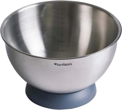 Rvs Mengkom - Keuken Kom - Grote Bereidingen - Afneembare Antislip Bodem - 5 Liter - Zilverkleurig