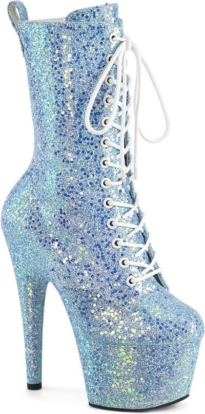 Pleaser - ADORE-1040-IG Plateau Laarzen, Paaldans schoenen - US 5 - 35 Shoes - Blauw