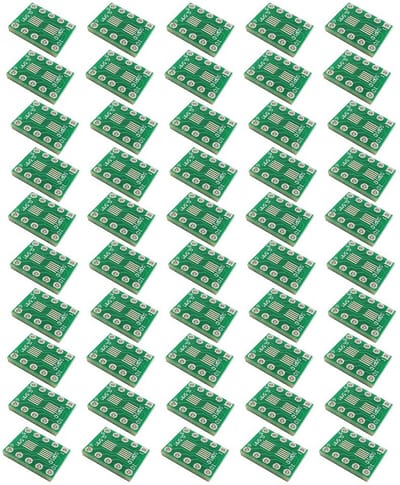 50x SMD Adapterprintplaat SOT23/MSOP10 naar DIP10 - Universele SMD Conversie PCB FR4