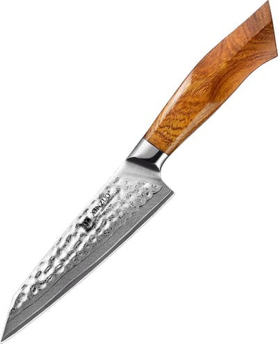 Professioneel officemes | Japans Damascus Staal met Poederstalen kern (Hitachi SRS13) | Officemes / Groentemes | Xinzuo B32D Series | Extreem scherp en hard (62-64 HRC)