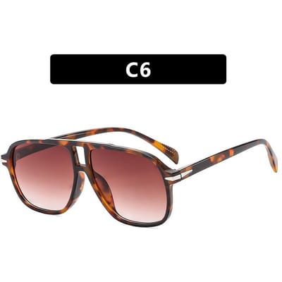 Lunettes de soleil type aviateur pour hommes Lunettes de soleil en plastique pour femmes Monture surdimensionnée Luxe Designer Lunettes de soleil d'extérieur UV400