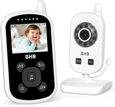 Babyfoon met camera - Kindermonitor - Baby Bewaking - Eco modus nachtzicht - 17 x 17 x 5 cm